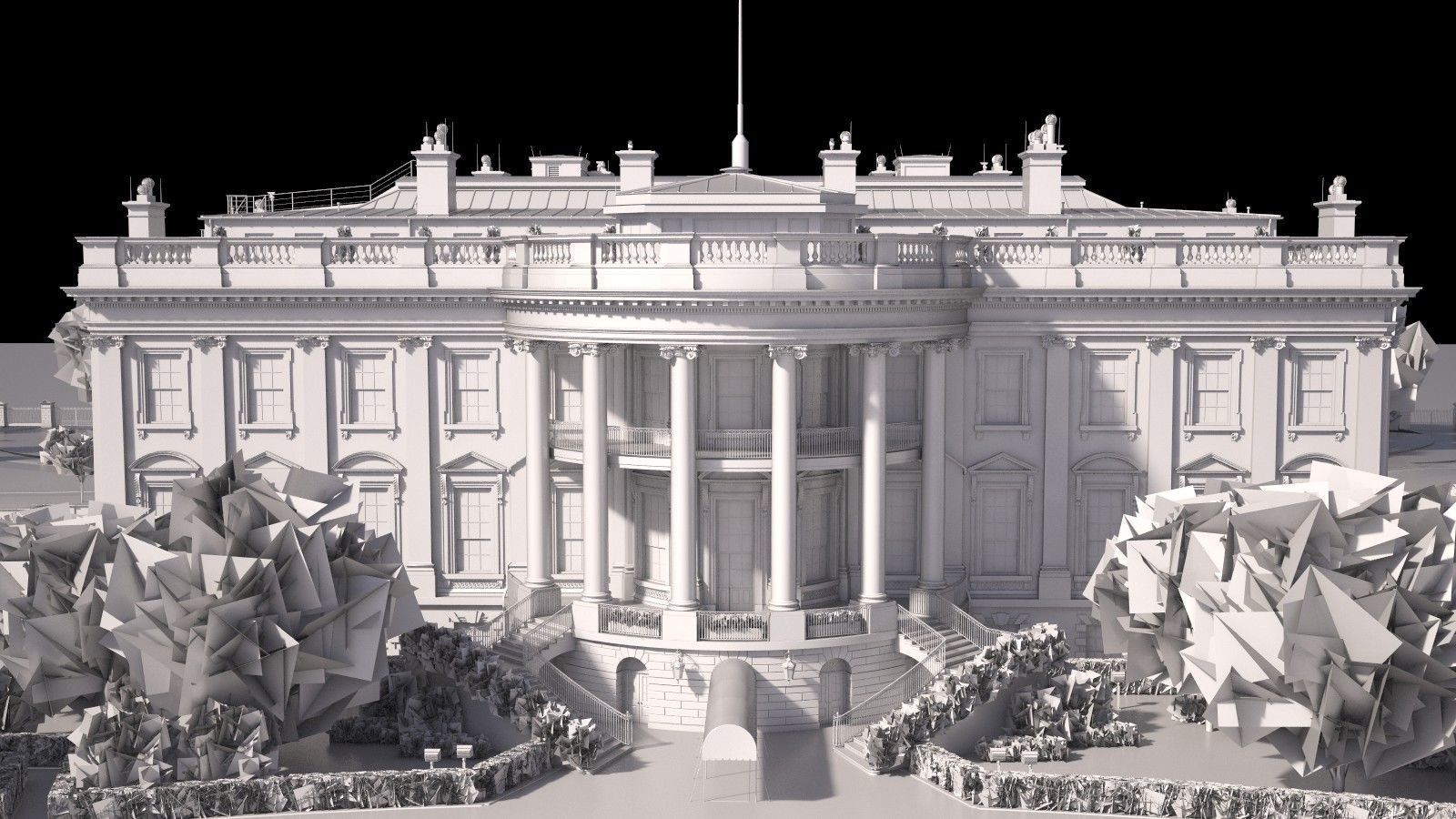 The White House Complex 3D model_33
