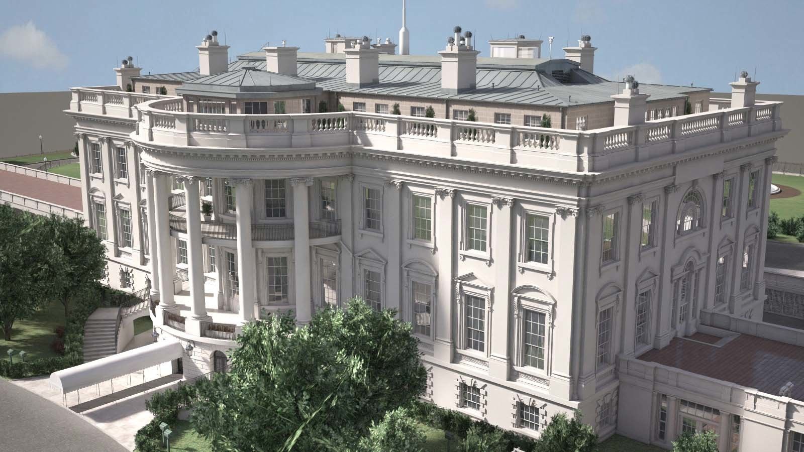 The White House Complex 3D model_14