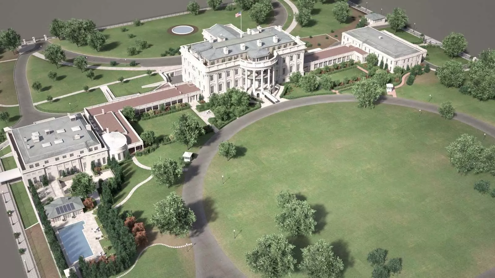 The White House Complex 3D model_0