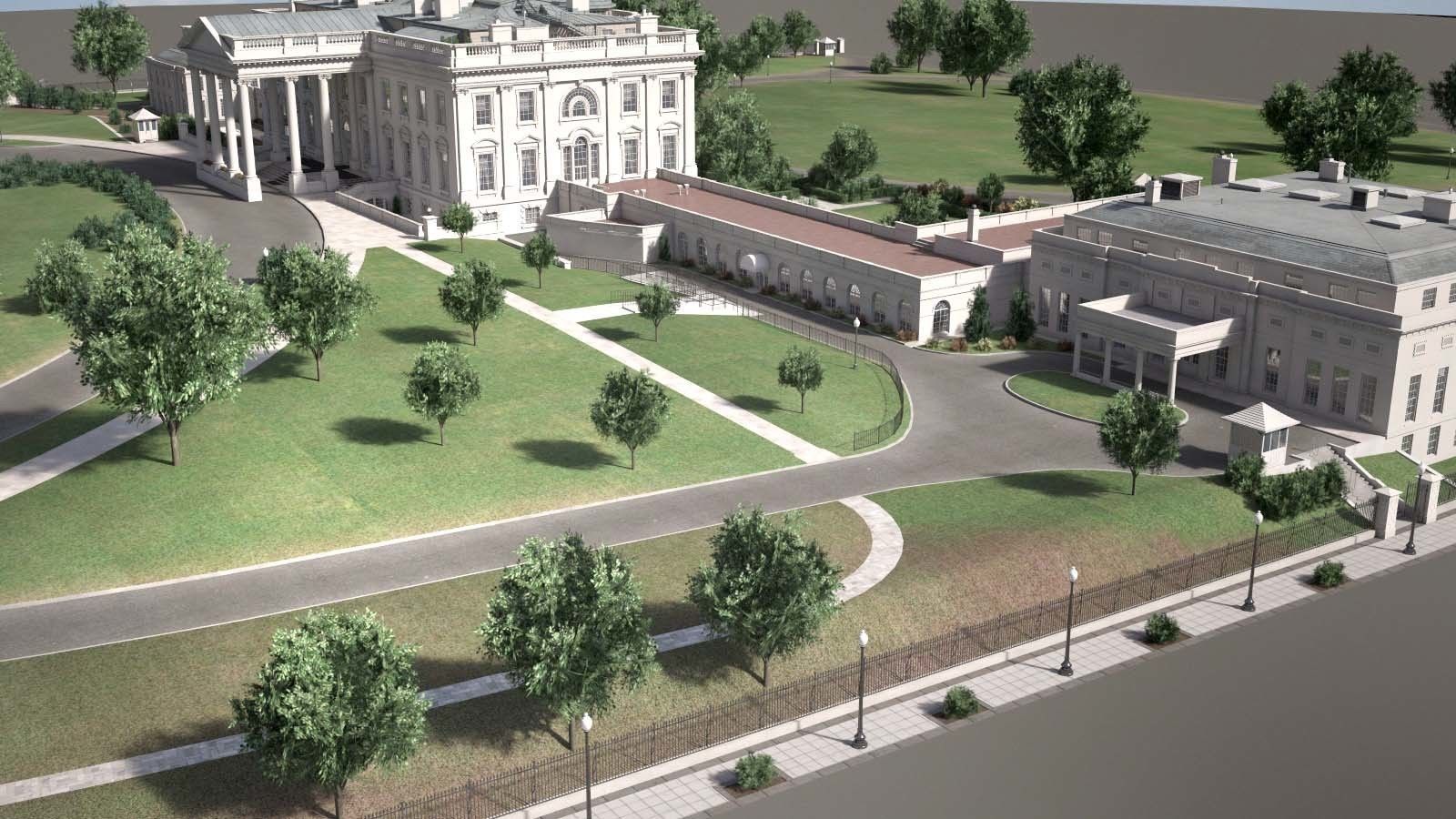 The White House Complex 3D model_30
