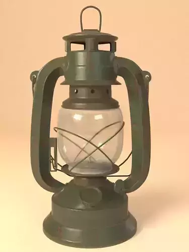 Old rusty kerosene lantern