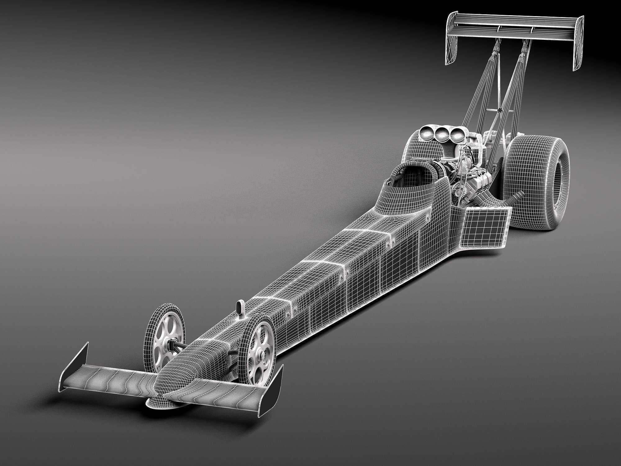 Top Fuel Dragster 3D model_12