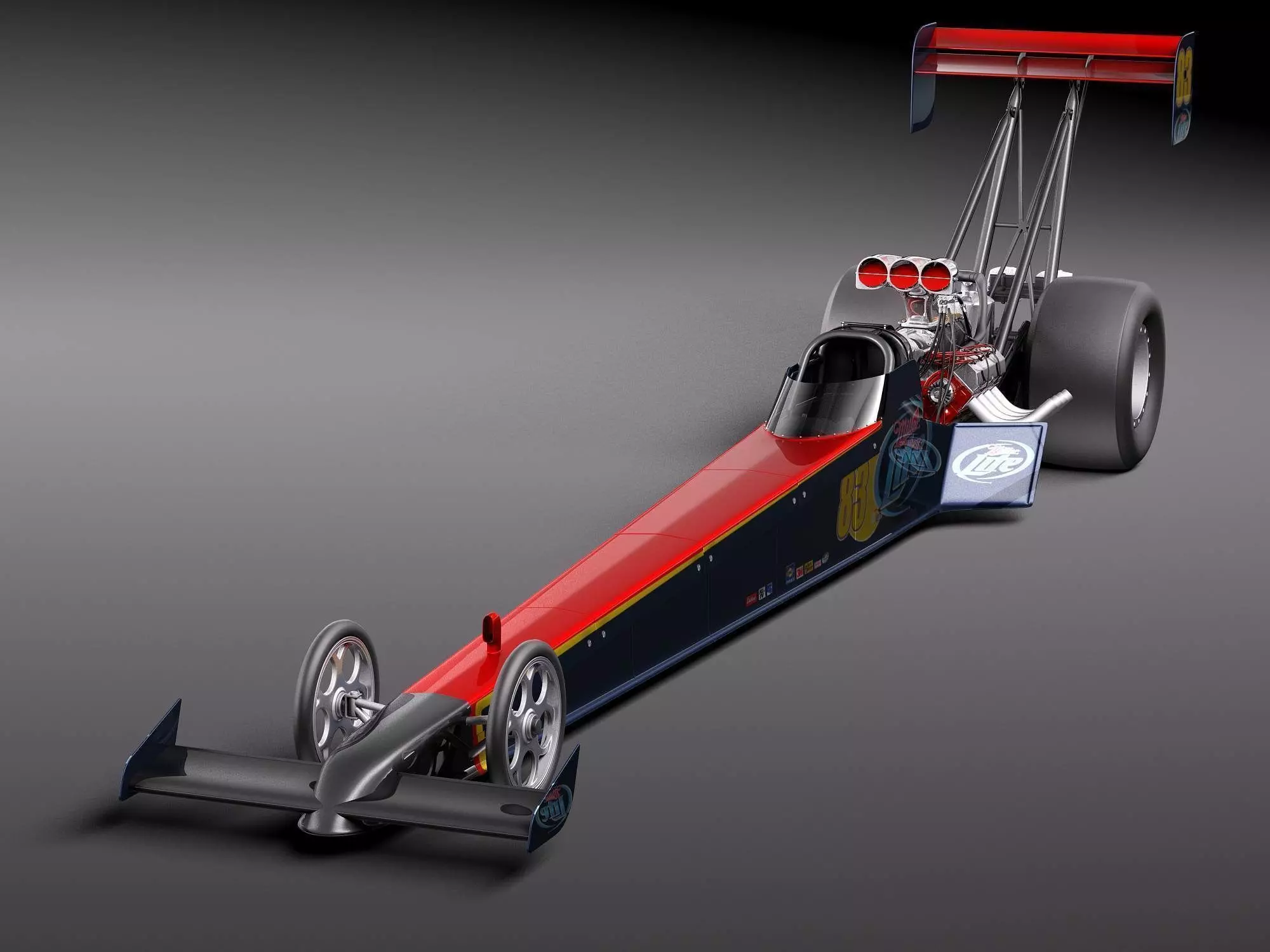 Top Fuel Dragster 3D model_0