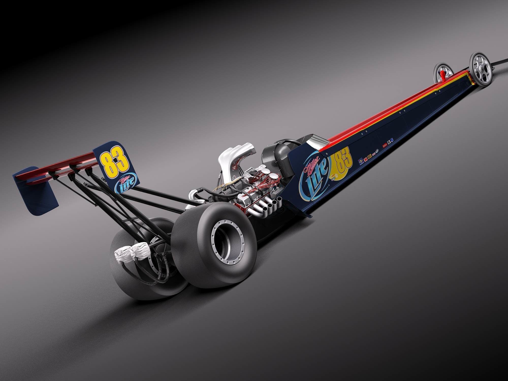 Top Fuel Dragster 3D model_11