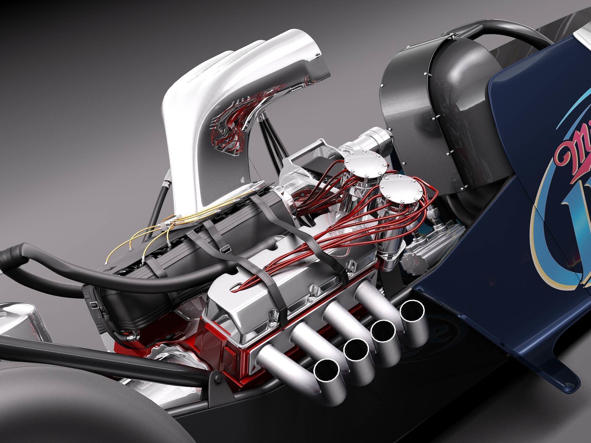 Top Fuel Dragster 3D model_8