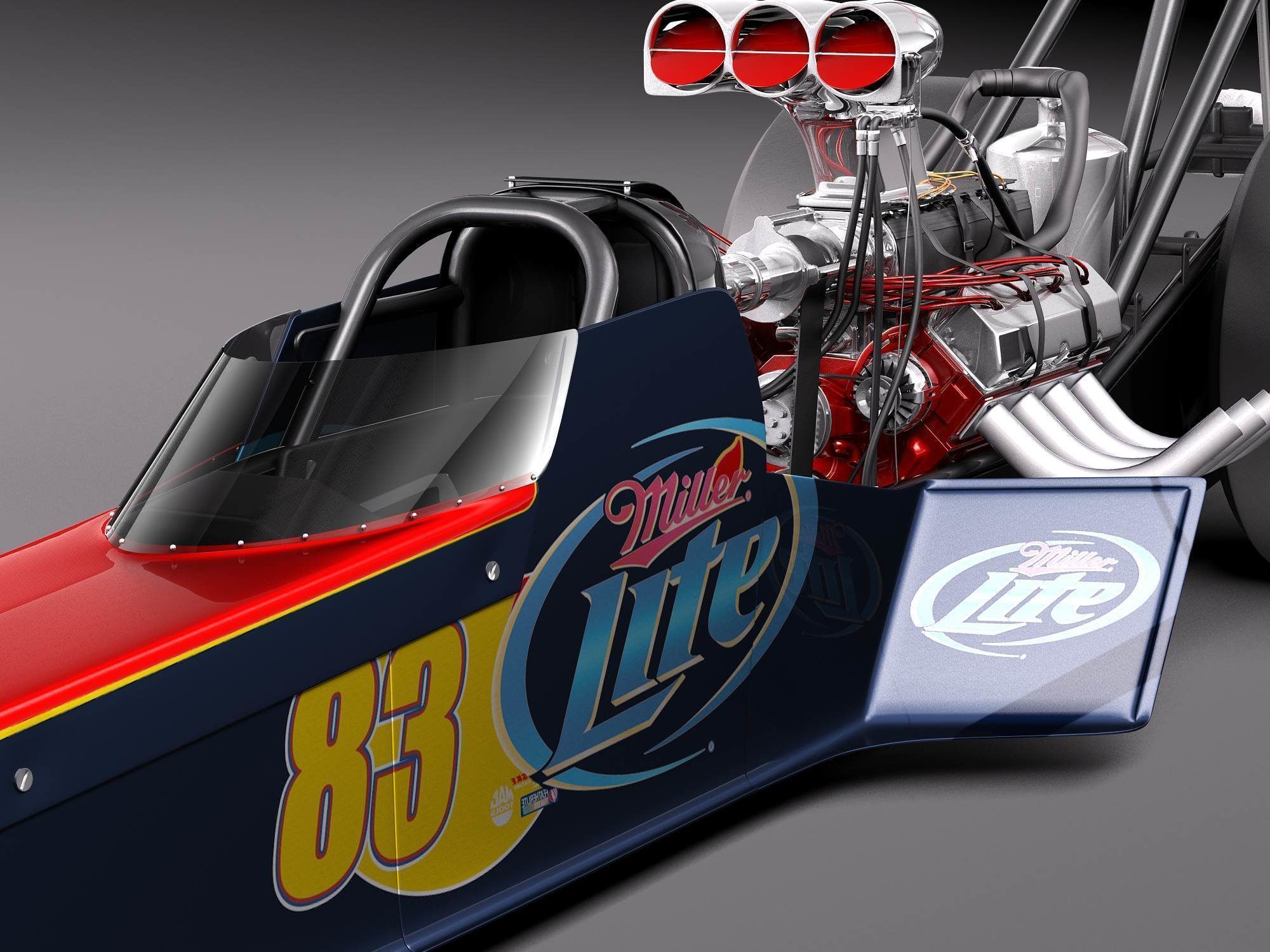 Top Fuel Dragster 3D model_3