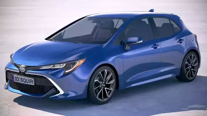 Toyota Corolla Hatchback 2019 3D model Toyota Corolla Hatchback 2019 3D model