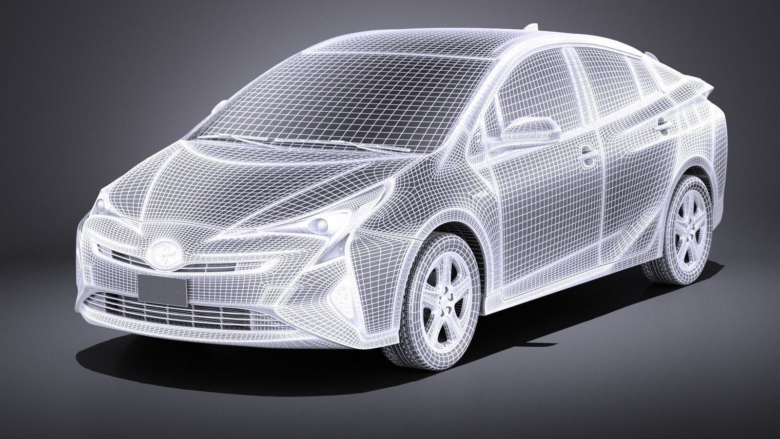 Toyota Prius 2018 VRAY 3D model_12