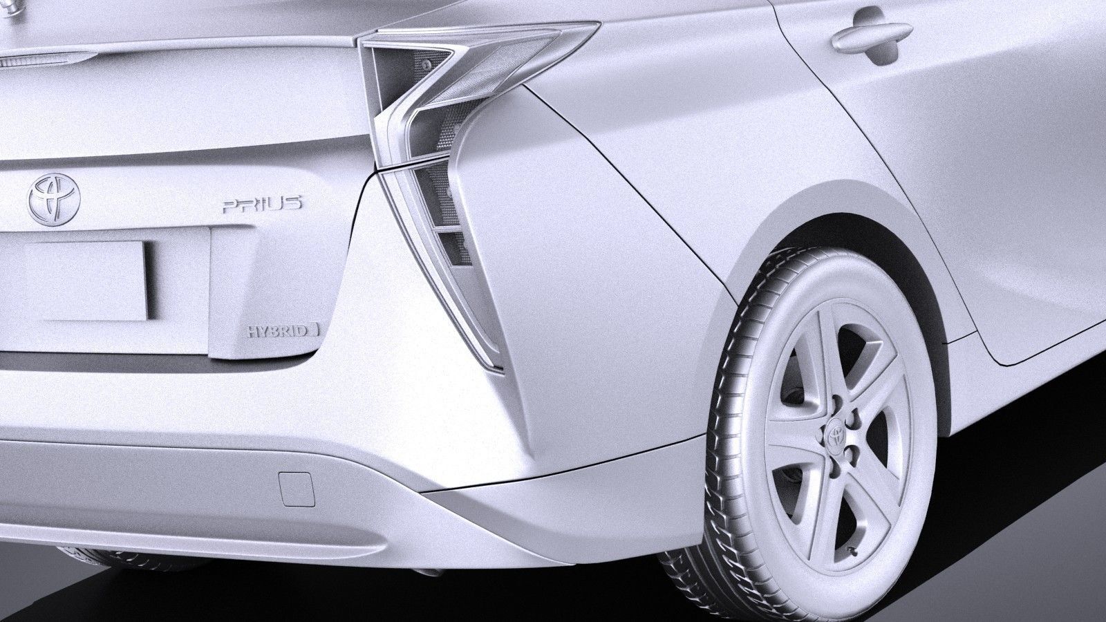 Toyota Prius 2018 VRAY 3D model_10