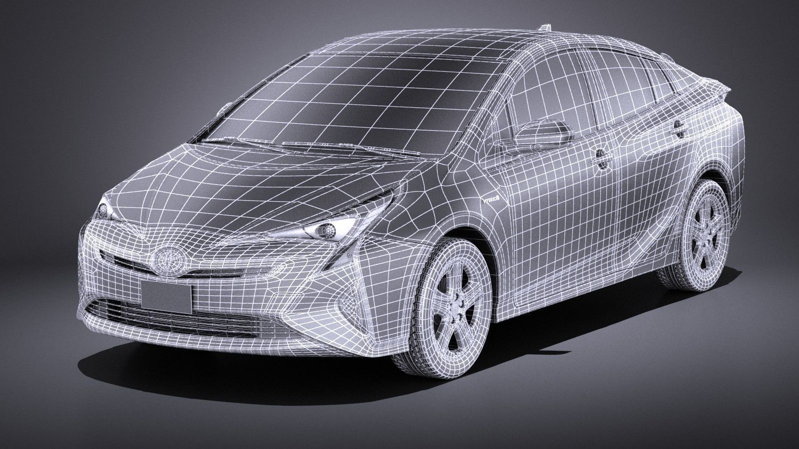 Toyota Prius 2018 VRAY 3D model_14