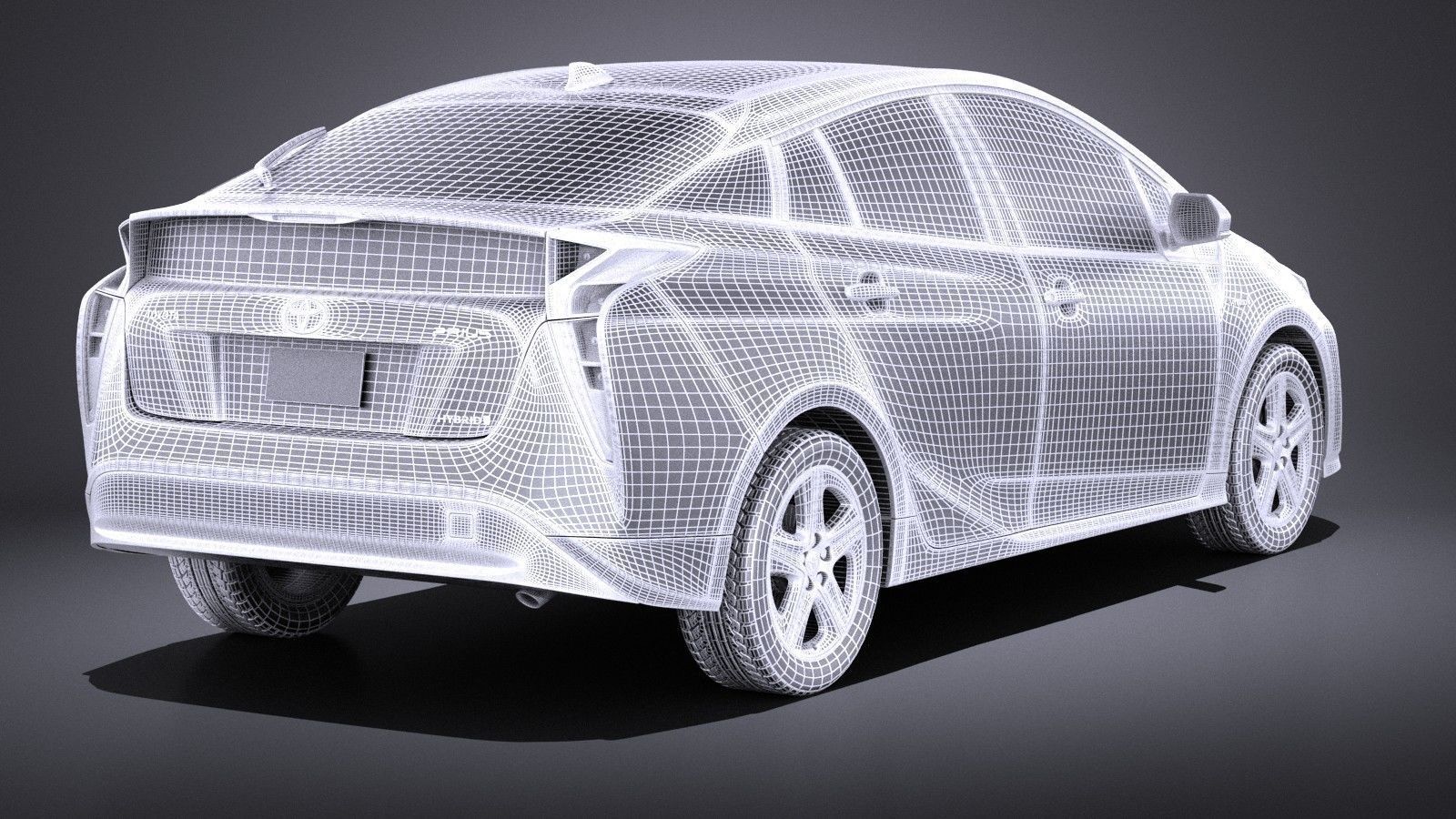 Toyota Prius 2018 VRAY 3D model_13