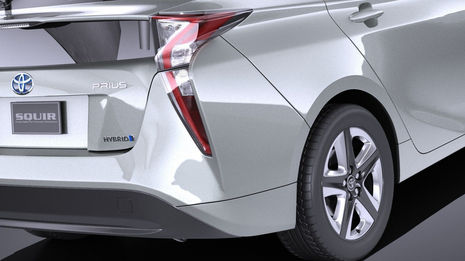 Toyota Prius 2018 VRAY 3D model_3