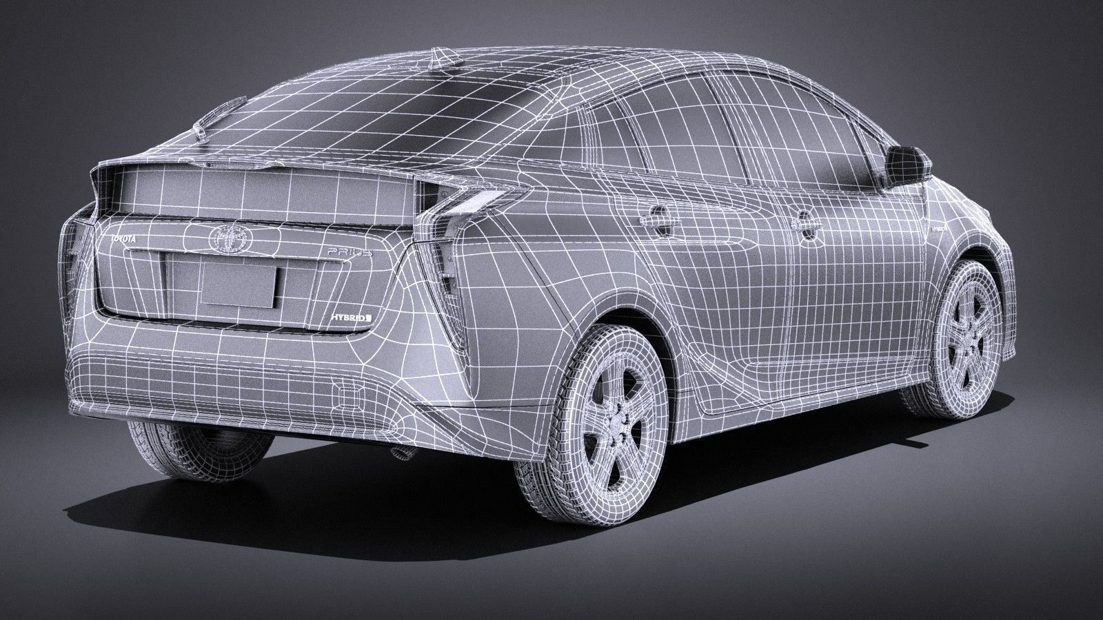 Toyota Prius 2018 VRAY 3D model_15