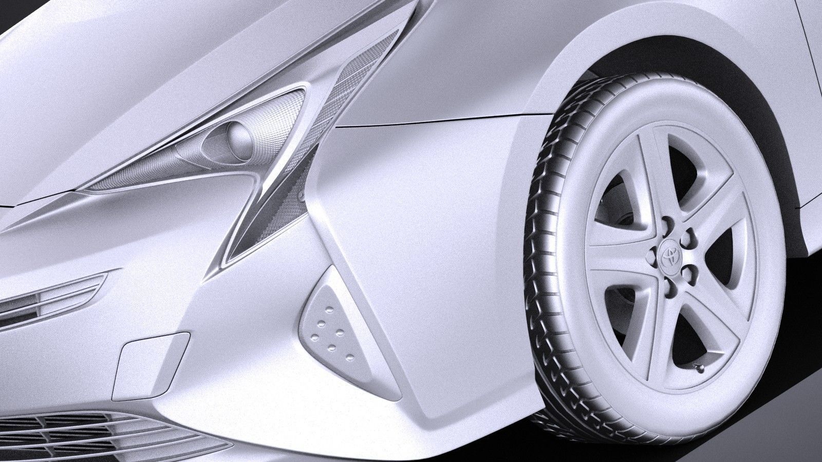 Toyota Prius 2018 VRAY 3D model_9