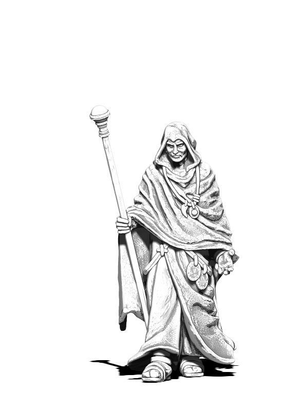 Wizard - Sorcerer - Hissar 35 mm scale - 3D print model 3D print model_7