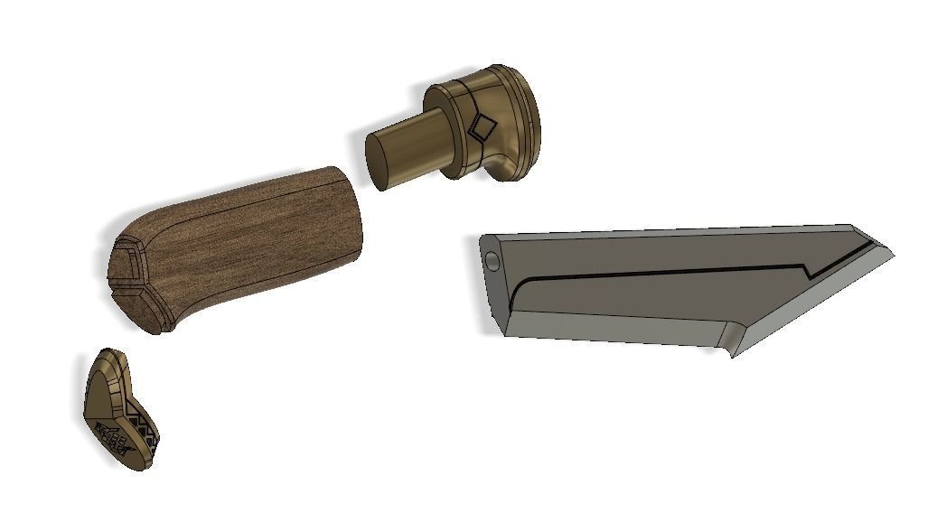 The Hobbit Filis hunting knife 3D print model_7