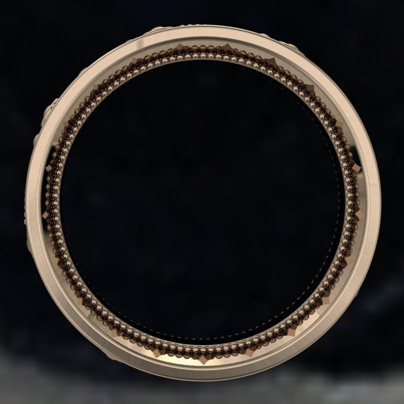 Pattern ring band 3D print model_2