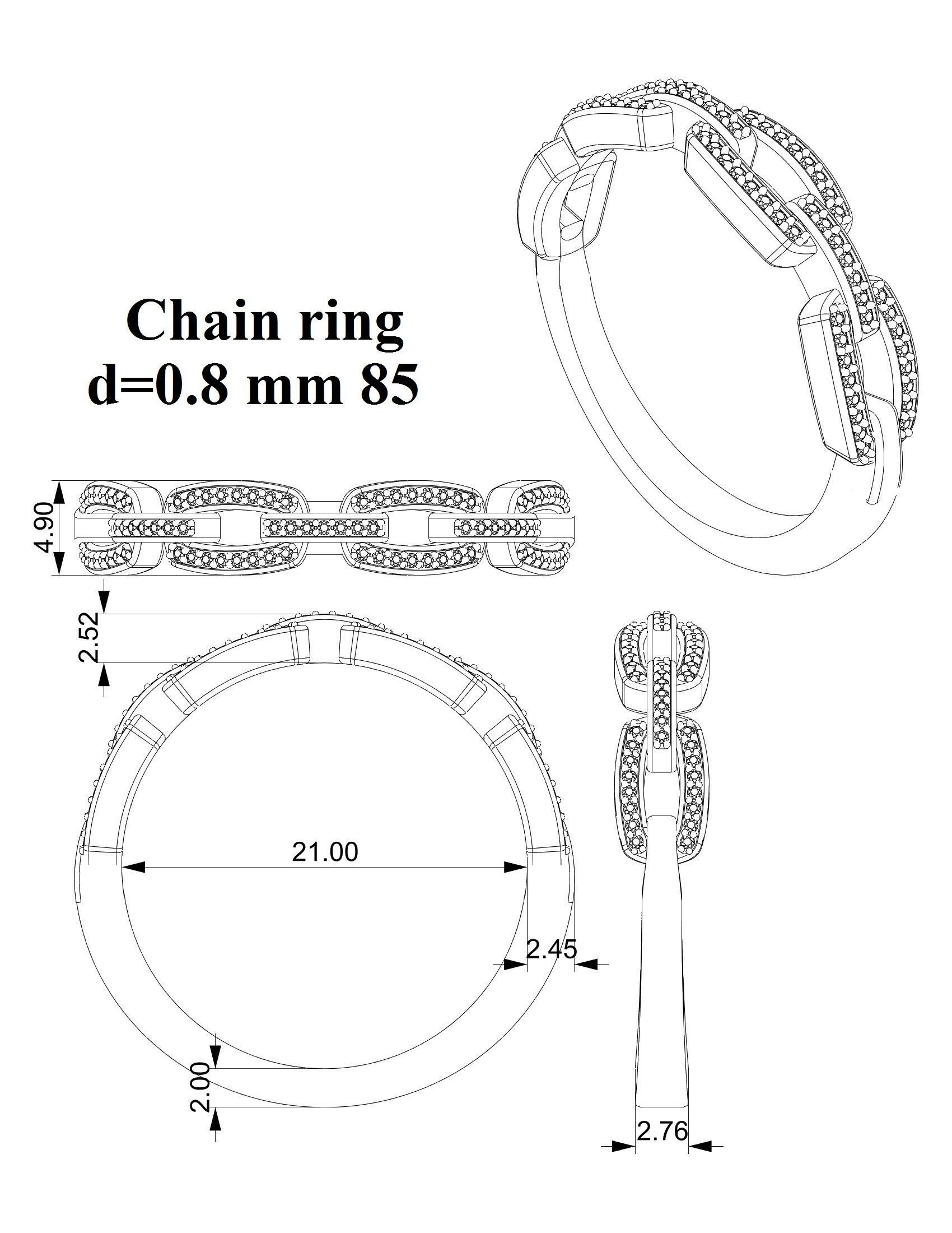 Chain ring 3D print model_4