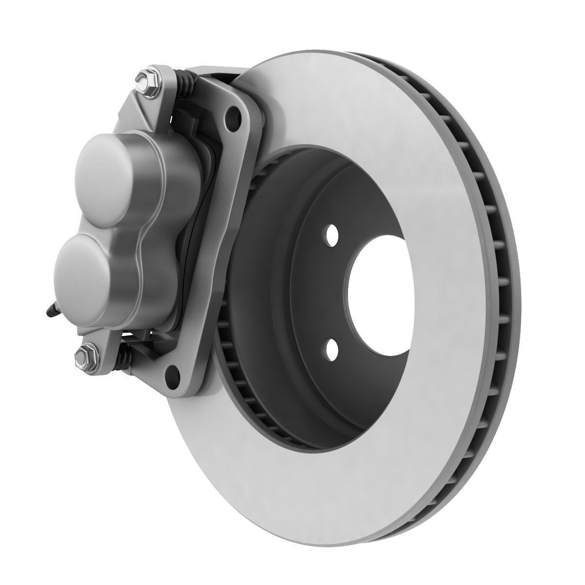 CAR DISC BRAKE DUAL PISTON 3D model_4