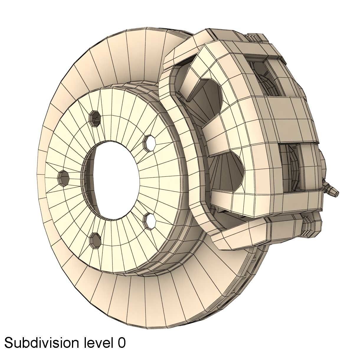 CAR DISC BRAKE DUAL PISTON 3D model_6