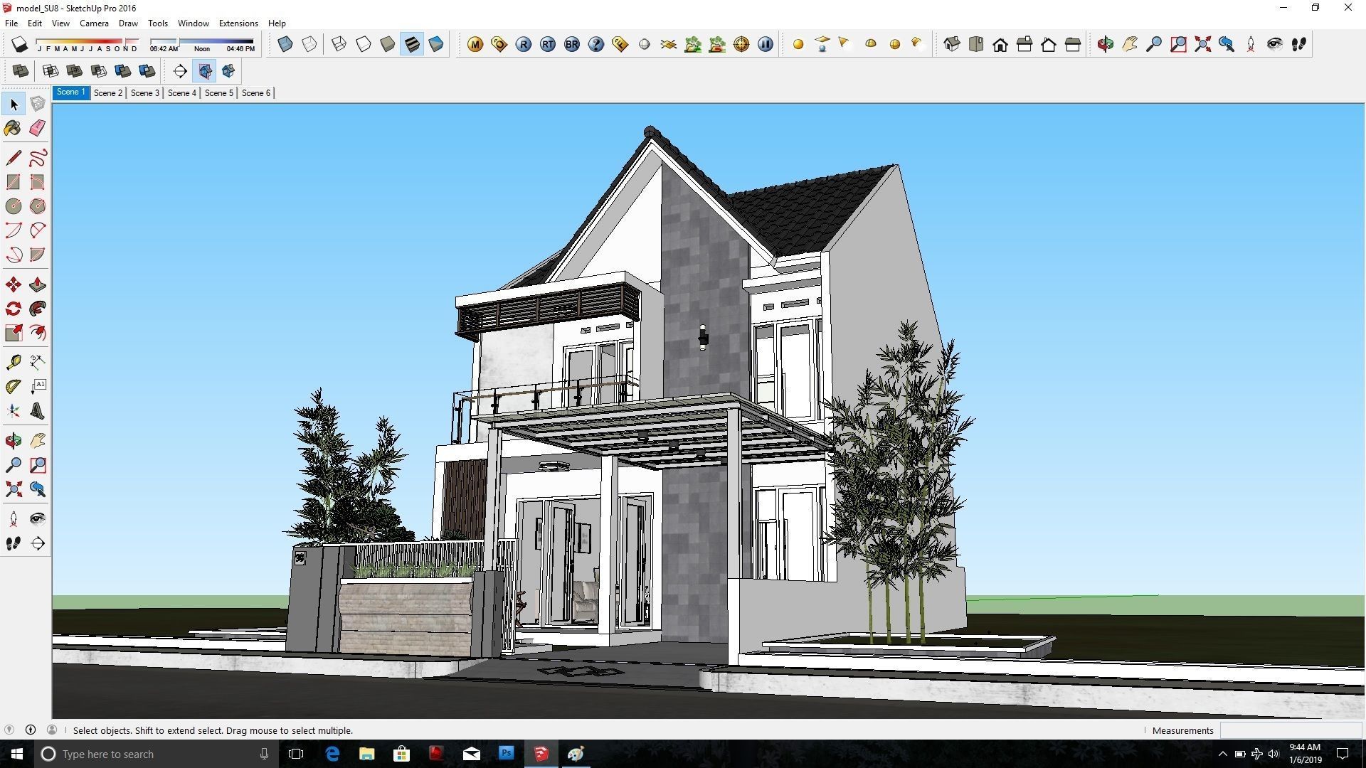 Tropcial house  3D model_5