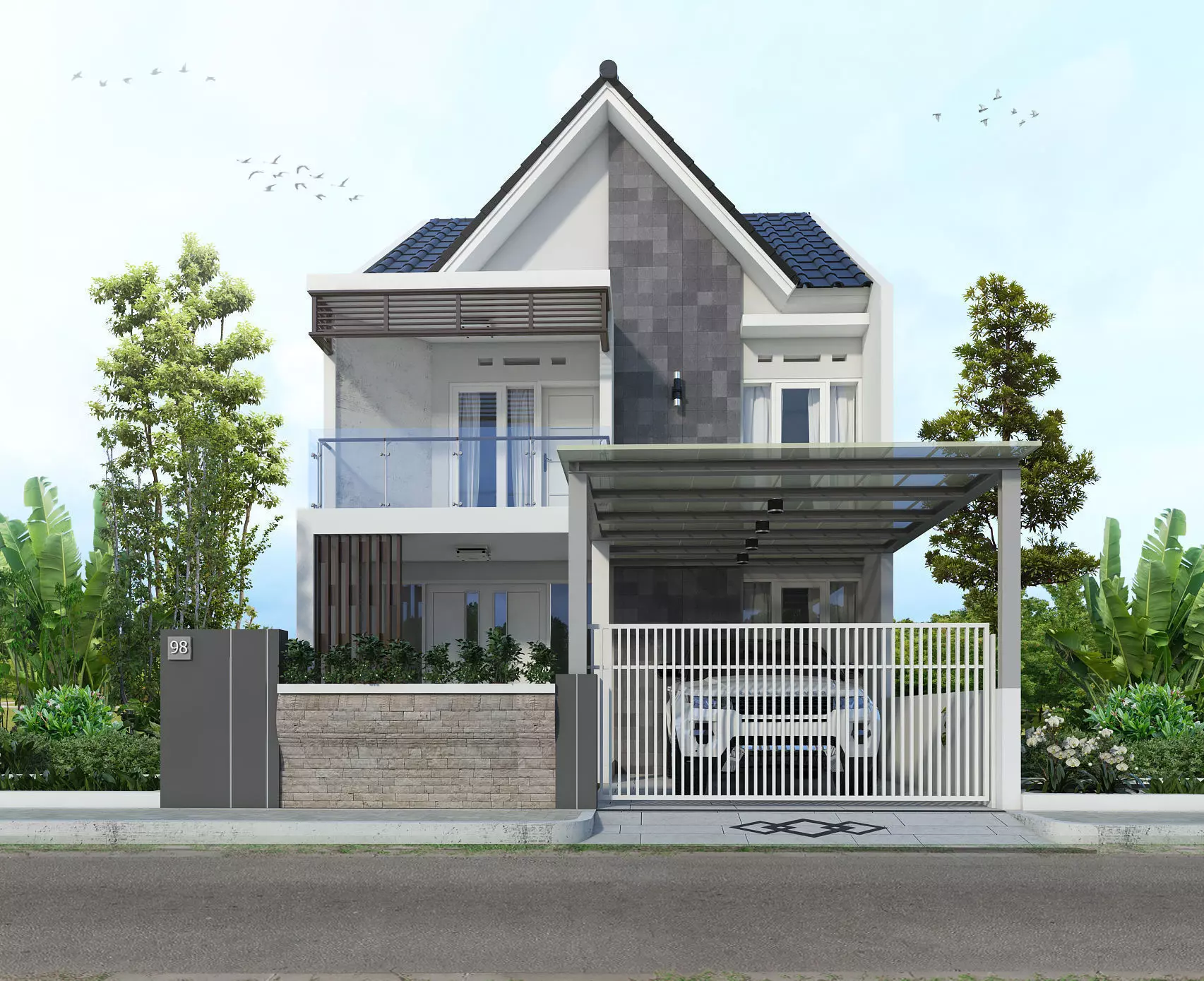 Tropcial house  3D model_0