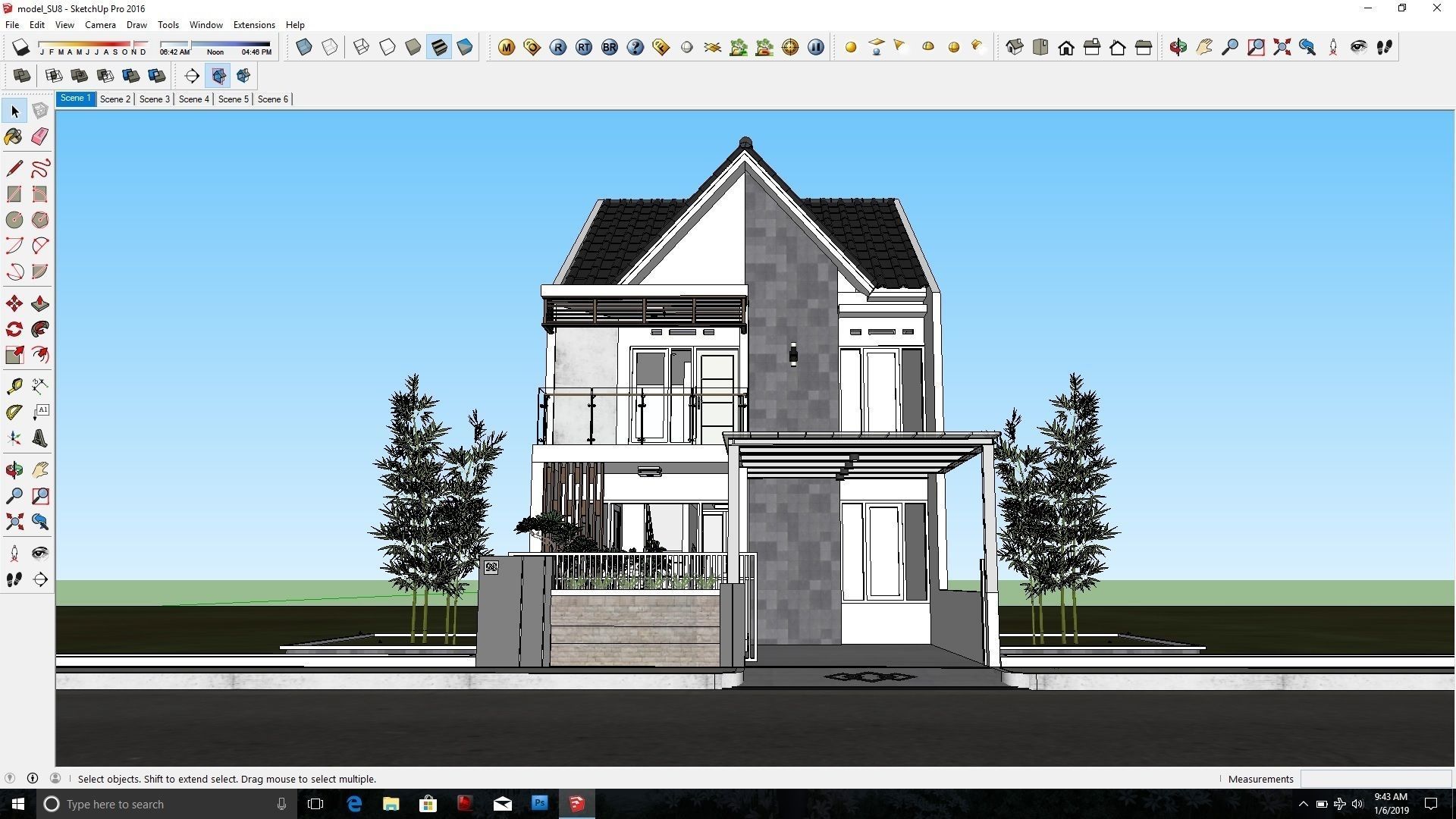 Tropcial house  3D model_4