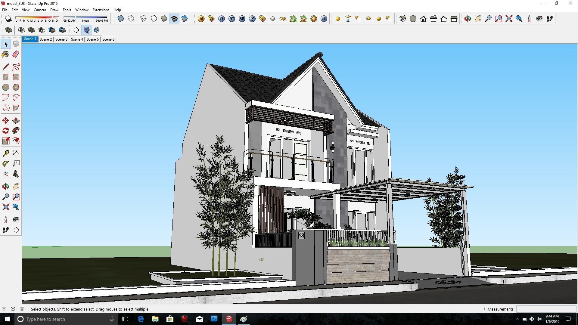 Tropcial house  3D model_6