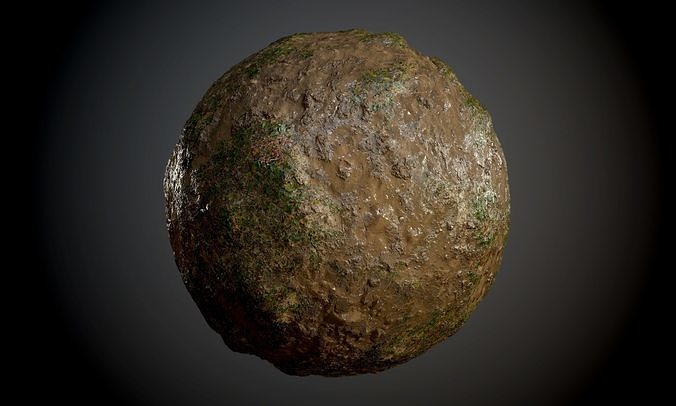 Muddy Soil Grass Dirt Ground Seamless PBR Texture Texture