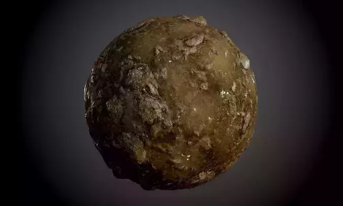 Muddy Soil Grass Stone Ground Seamless PBR Texture