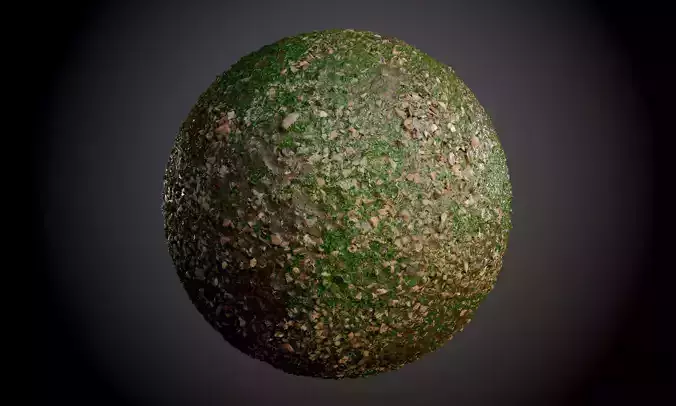 Grass Stones Muddy Soil Ground Seamless PBR Texture