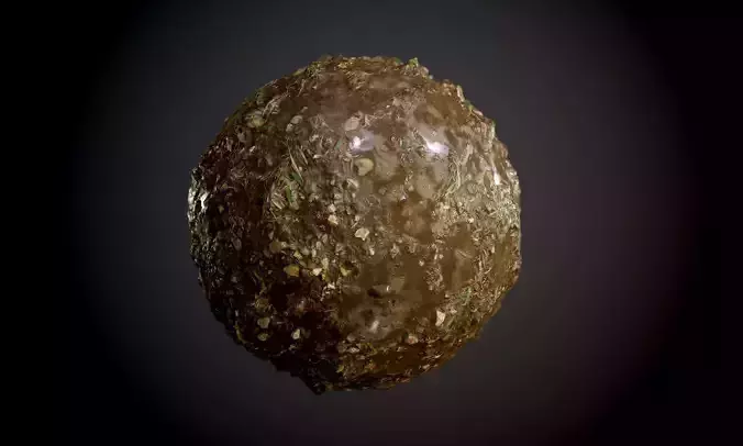 Mud Sand Wet Stone Ground Seamless PBR Texture