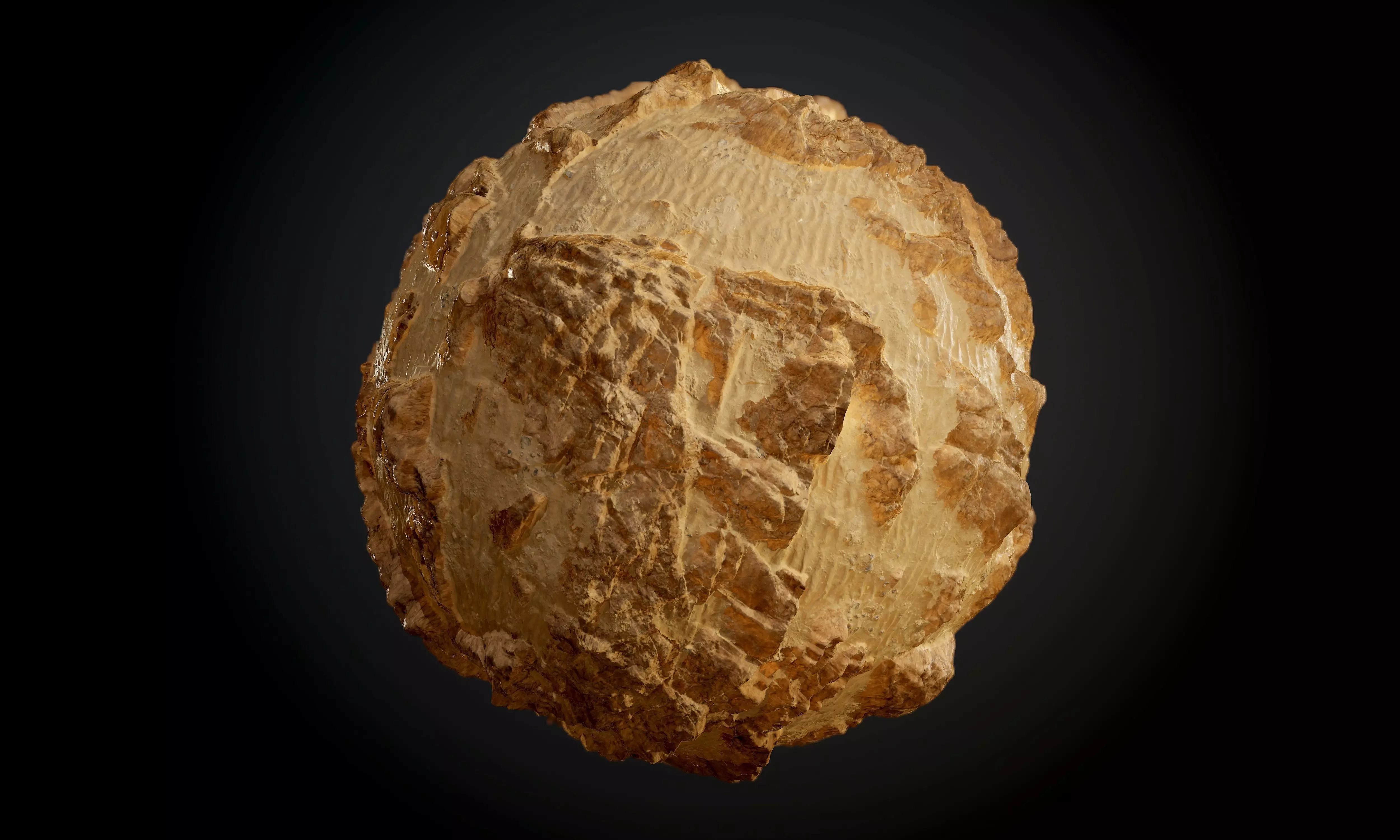 Desert Sand Rock Ground Seamless PBR Texture Texture_0