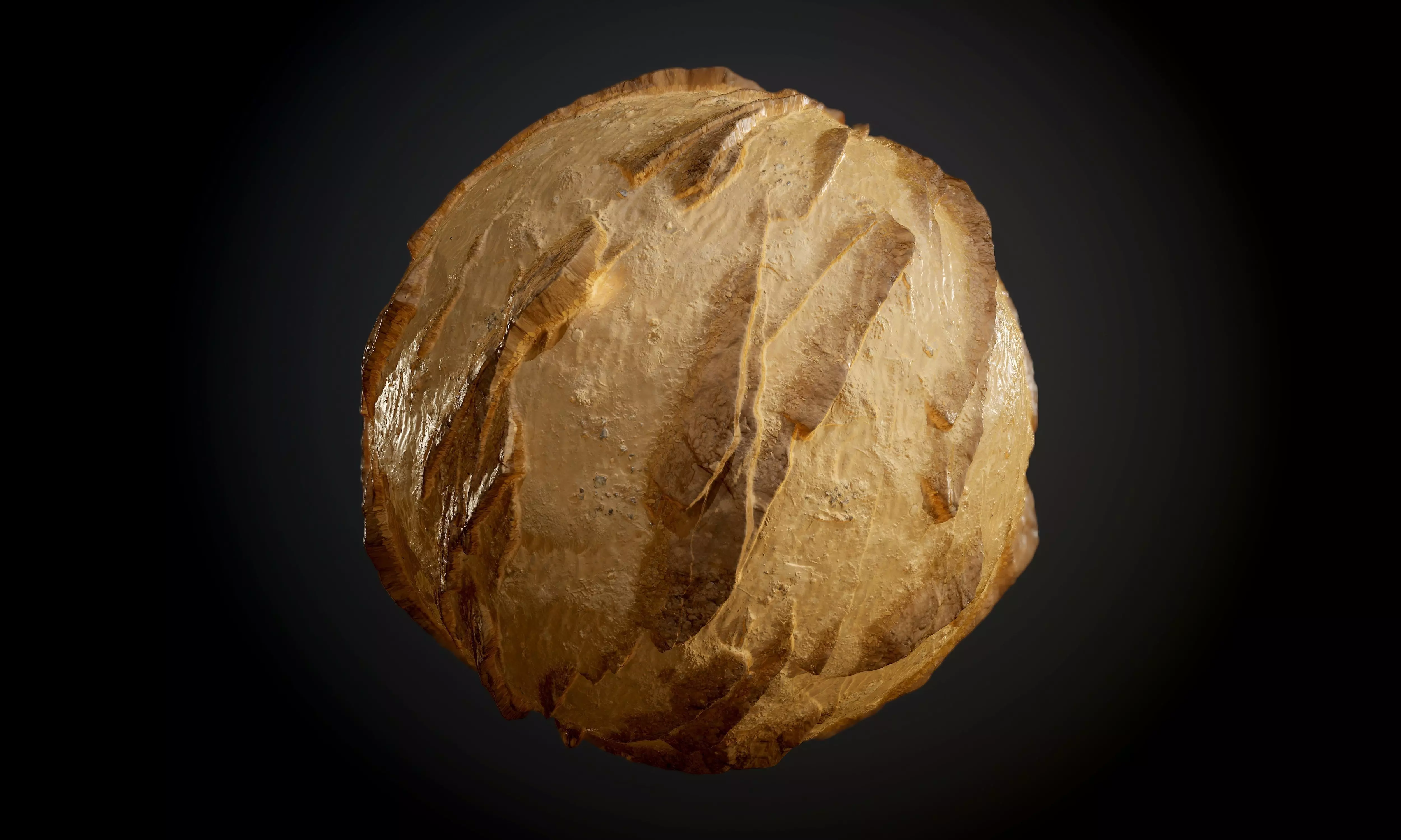 Desert Sand Dunes Rock Slate Ground Seamless PBR Texture Texture_0