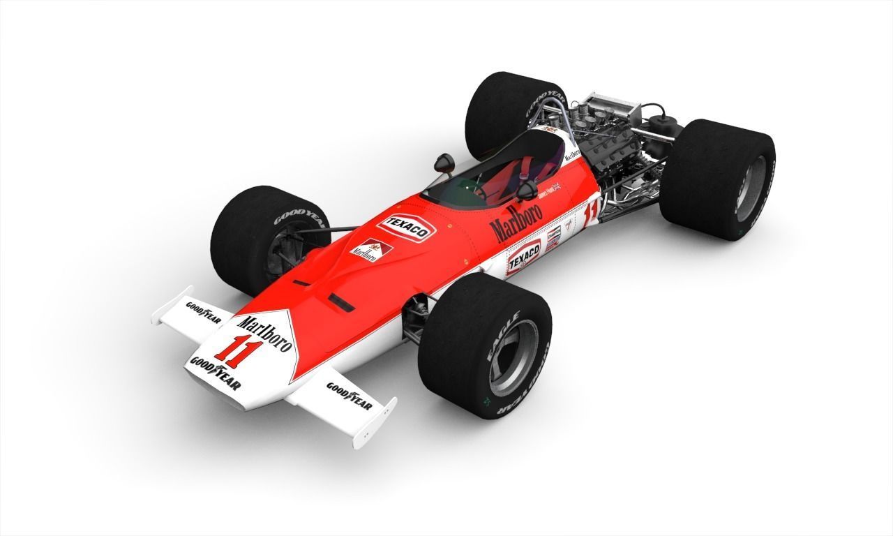 Mclaren M7A Low-poly 3D model_5