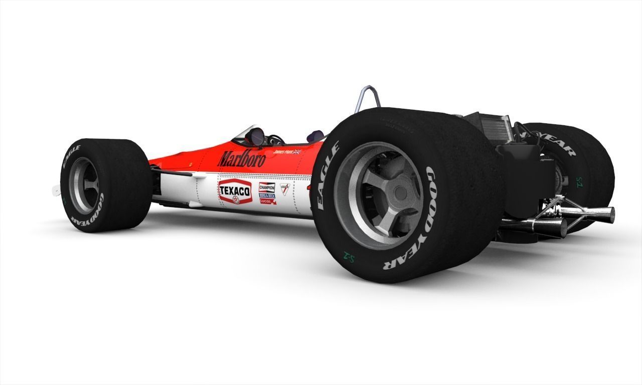 Mclaren M7A Low-poly 3D model_3