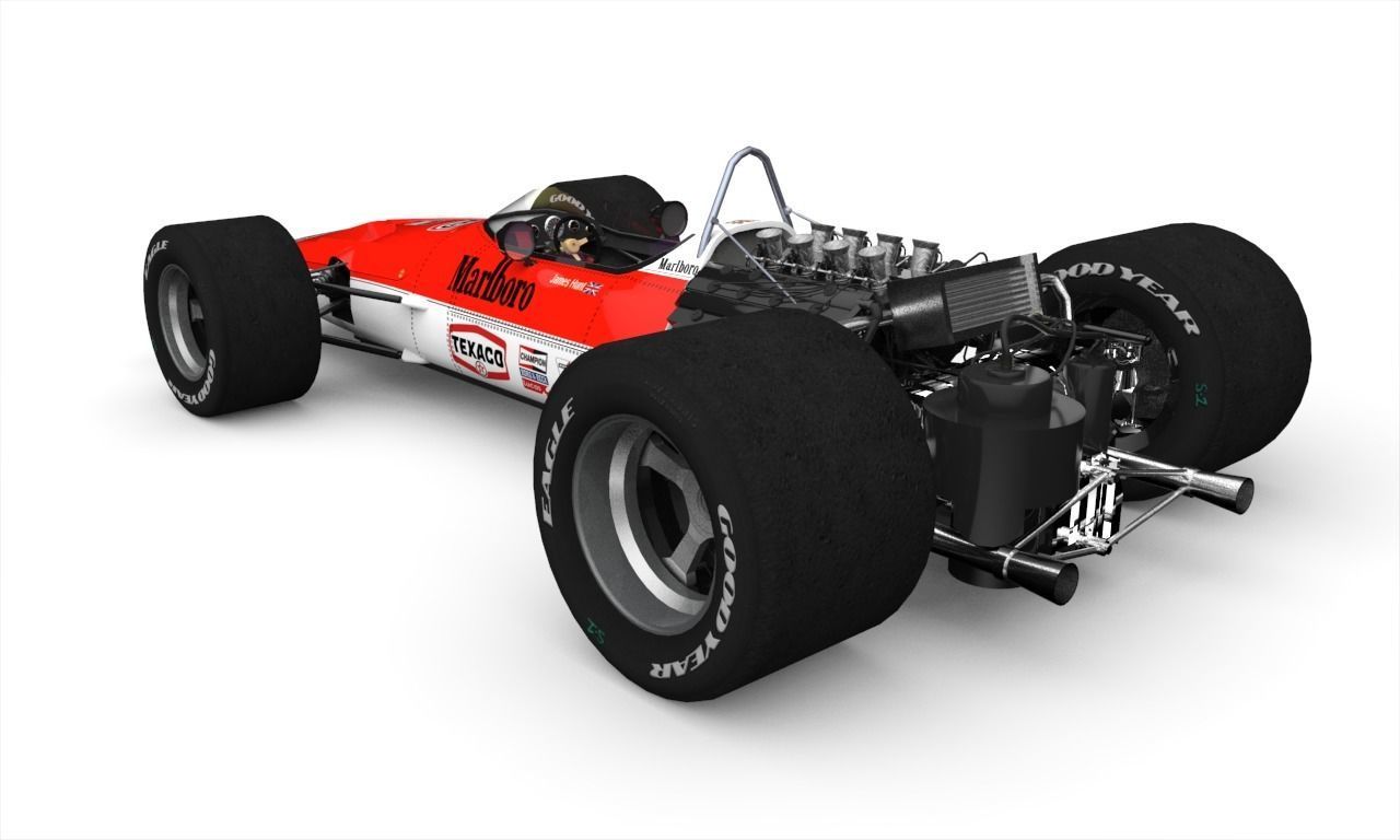Mclaren M7A Low-poly 3D model_7