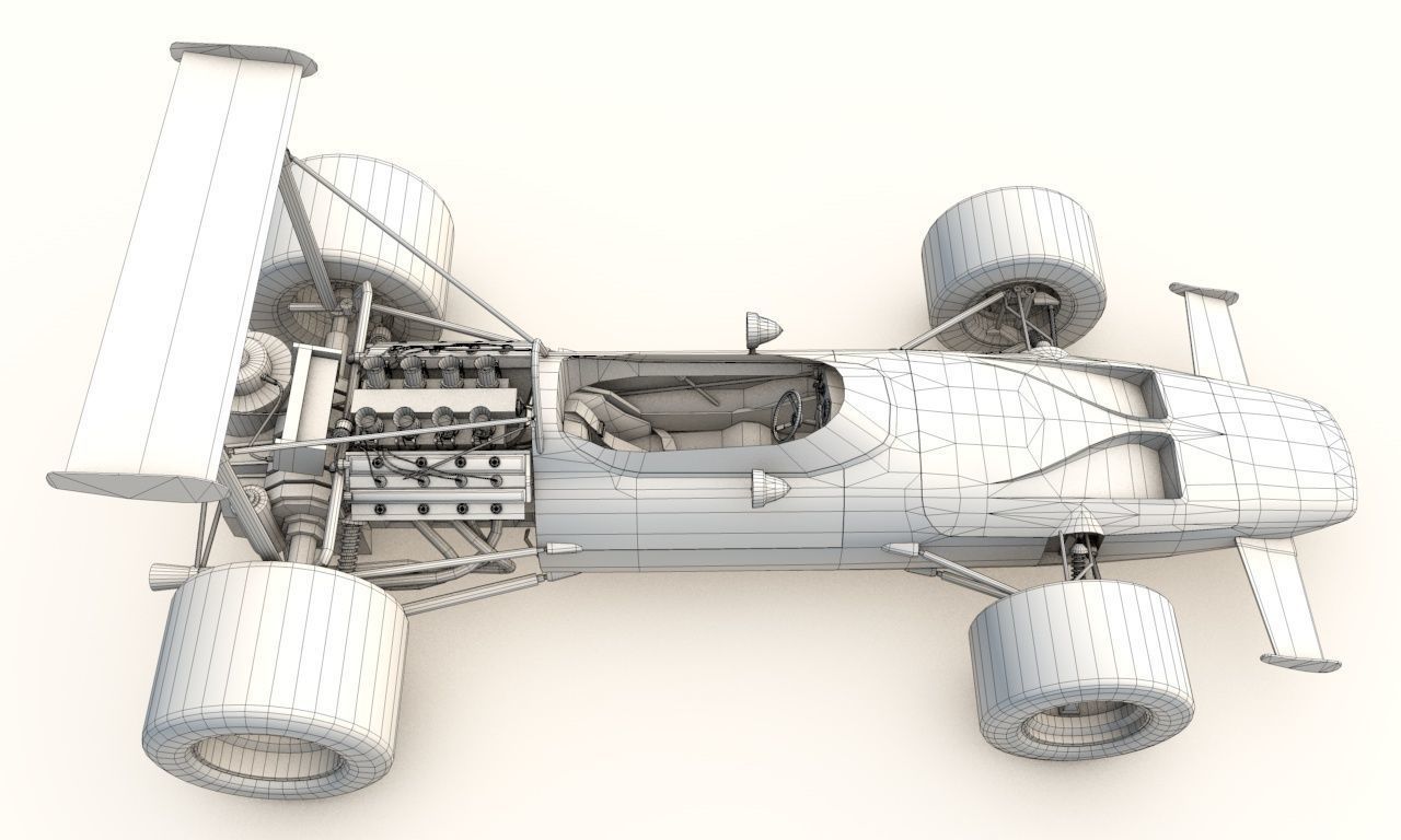 Mclaren M7A Low-poly 3D model_14