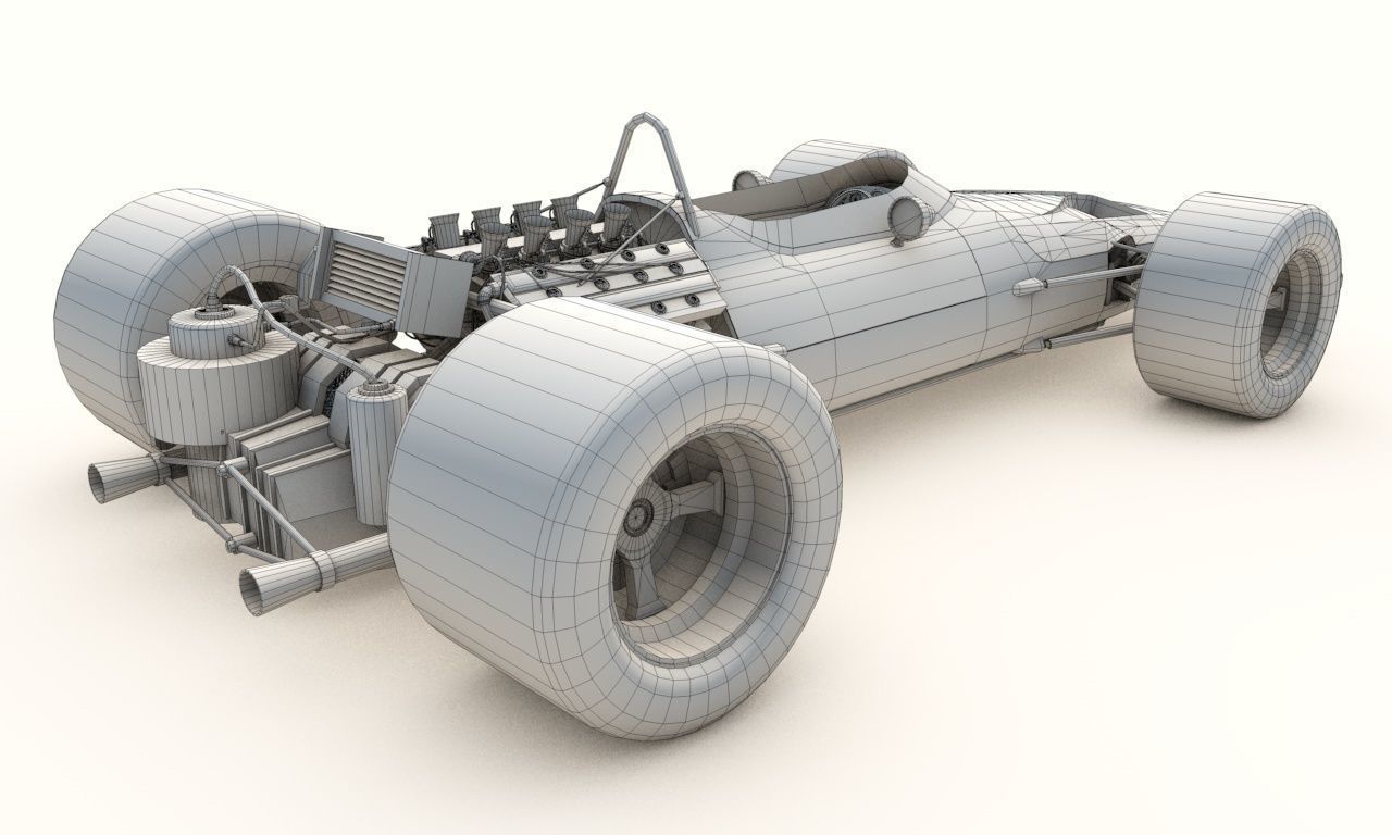 Mclaren M7A Low-poly 3D model_16
