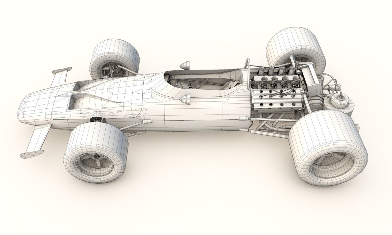 Mclaren M7A Low-poly 3D model_11
