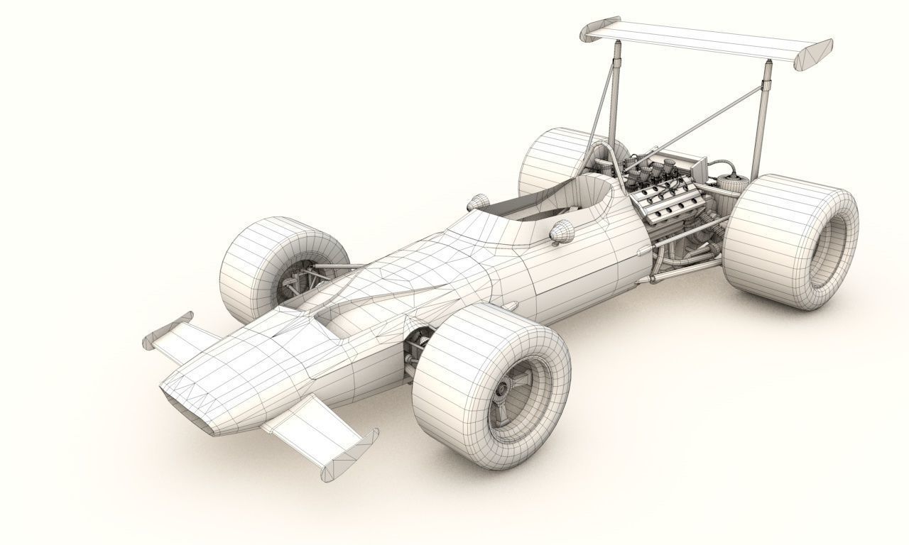Mclaren M7A Low-poly 3D model_12