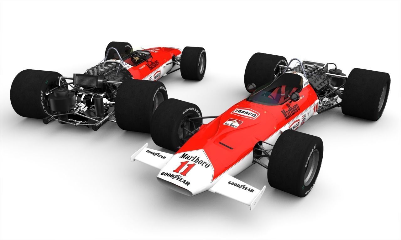 Mclaren M7A Low-poly 3D model_1
