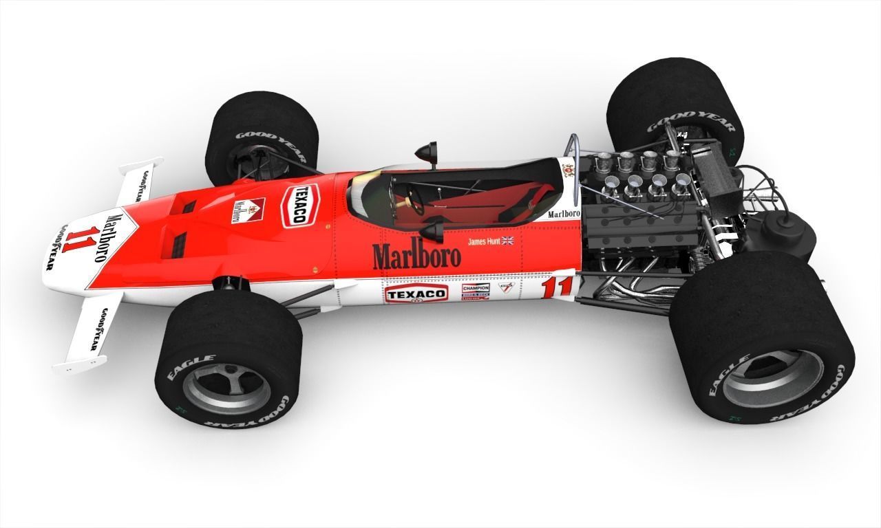 Mclaren M7A Low-poly 3D model_6