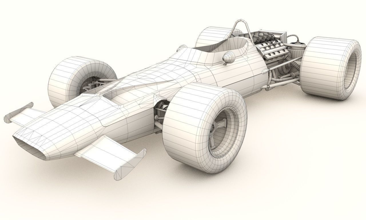Mclaren M7A Low-poly 3D model_17