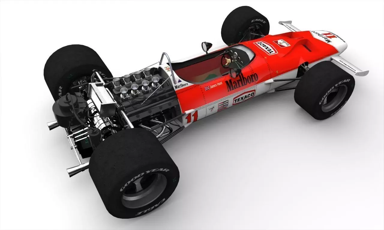 Mclaren M7A Low-poly 3D model_0