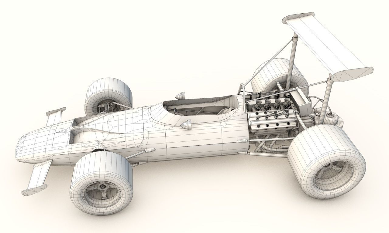 Mclaren M7A Low-poly 3D model_13