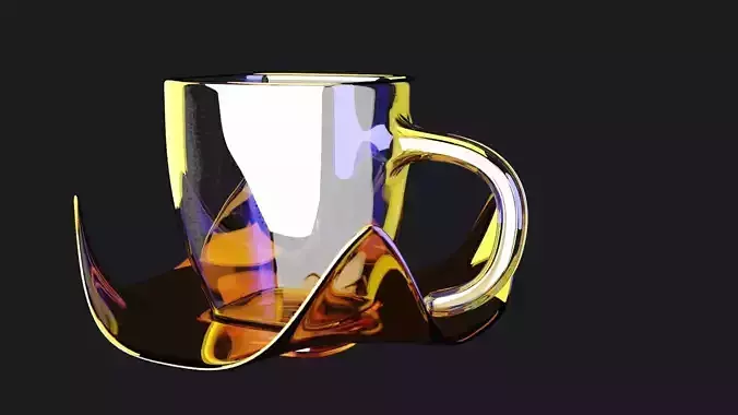 Shiny Coffee and Tea Mug and Saucer