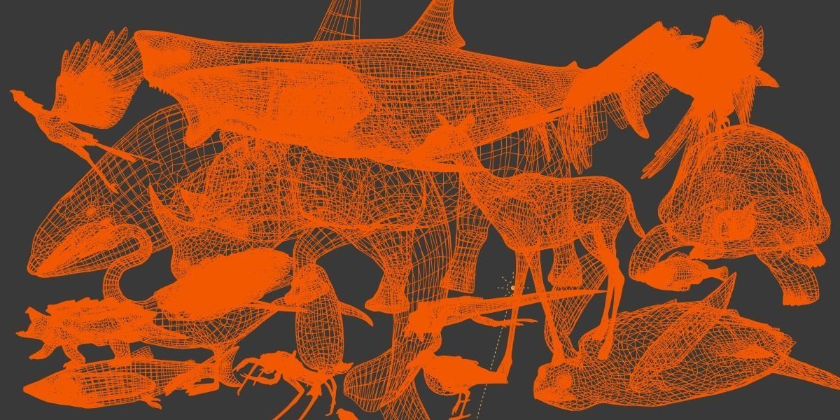 Blender living thing pack Low-poly 3D model_2