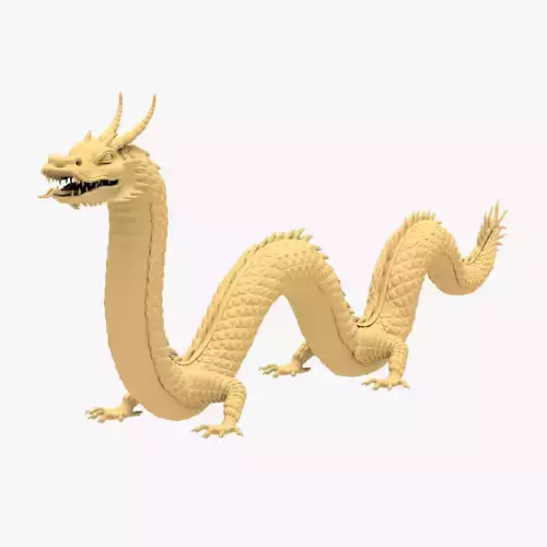 Dragon golden 3D model