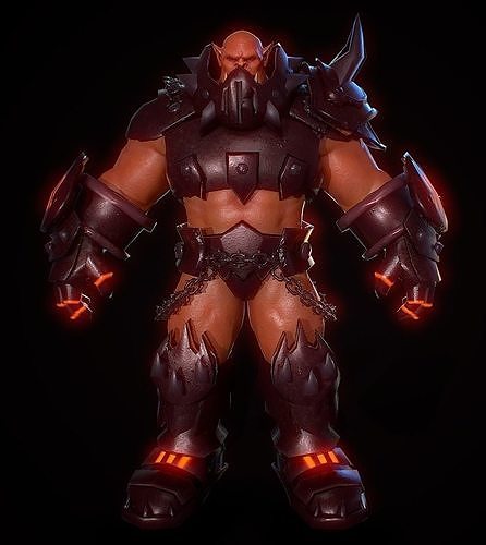 Blackrock Clan - Orc from World of Warcraft Low-poly 3D model